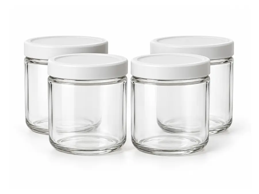 Glass Meal-Prep Jars — Set of Four