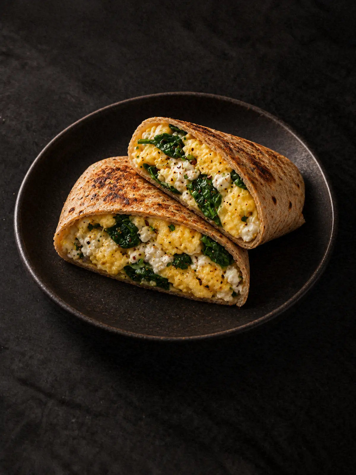 Cottage Cheese Egg Breakfast Wrap