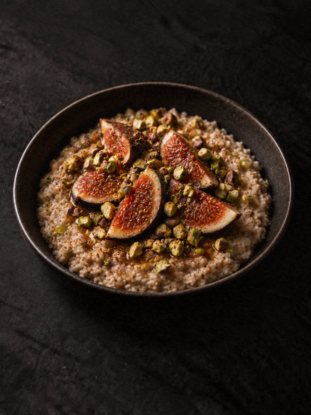 Protein Oatmeal with Figs & Pistachios