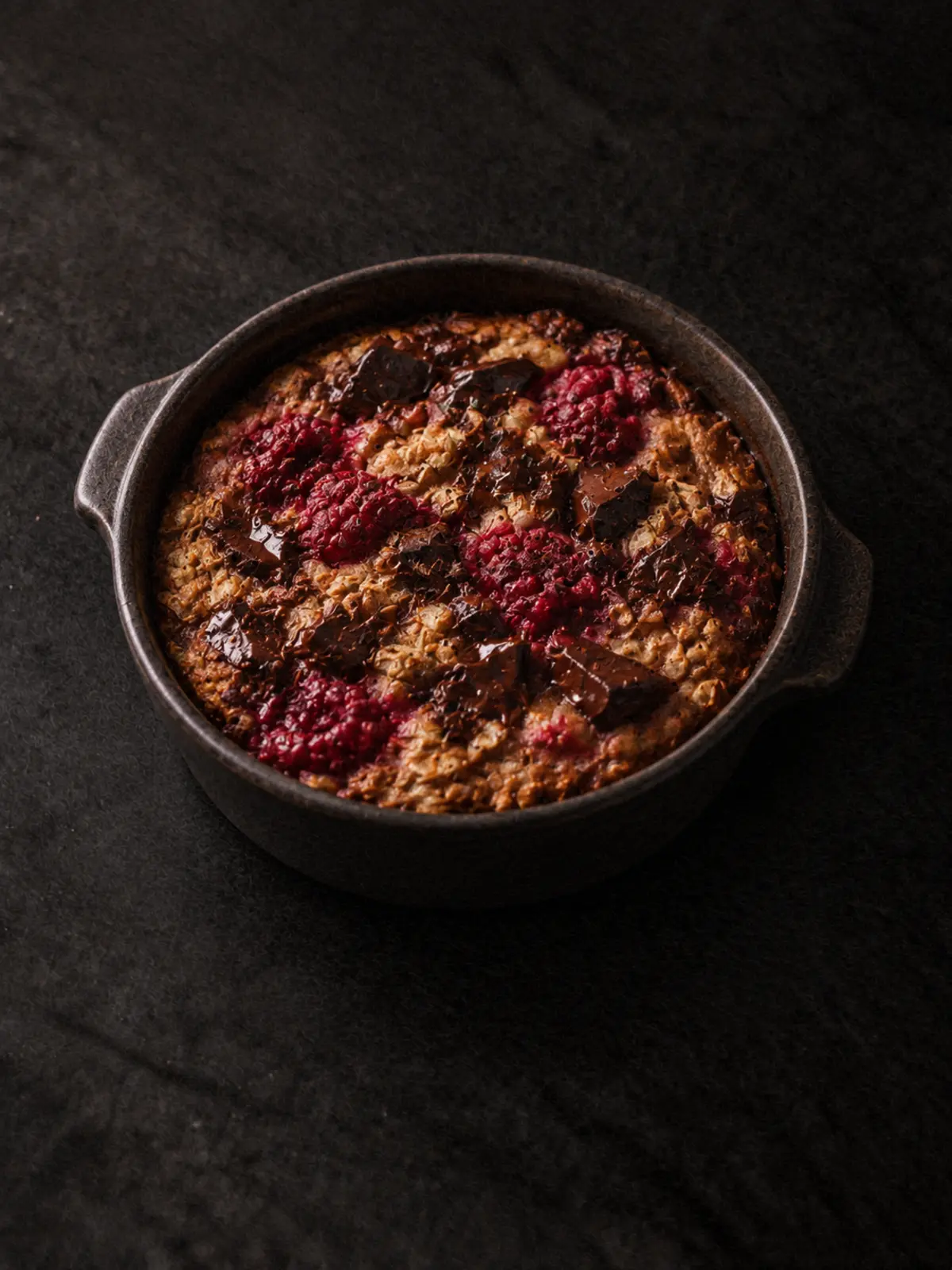Raspberry & Dark Chocolate Baked Oats