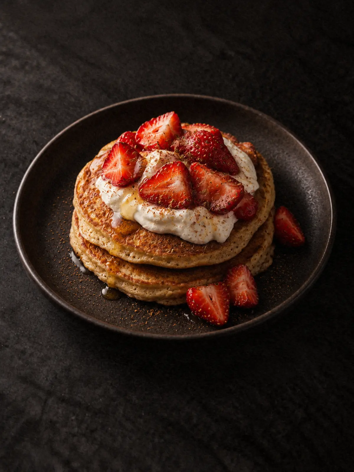 Strawberries & Cream Protein Pancakes