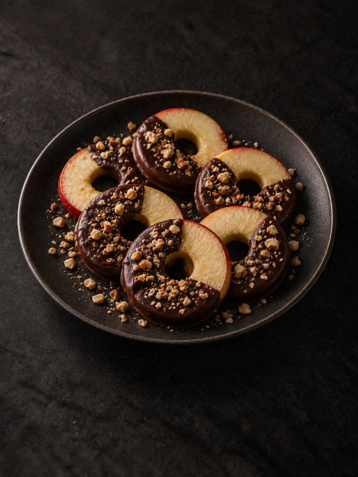 Dark Chocolate Apple Rings