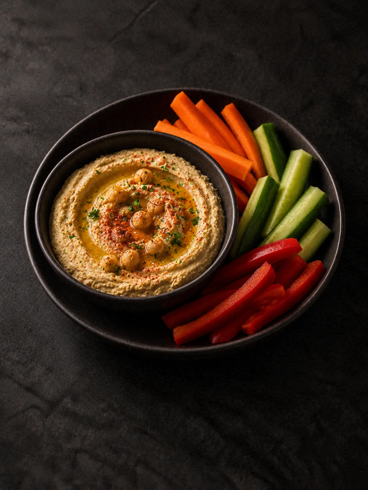Hummus with Vegetable Sticks