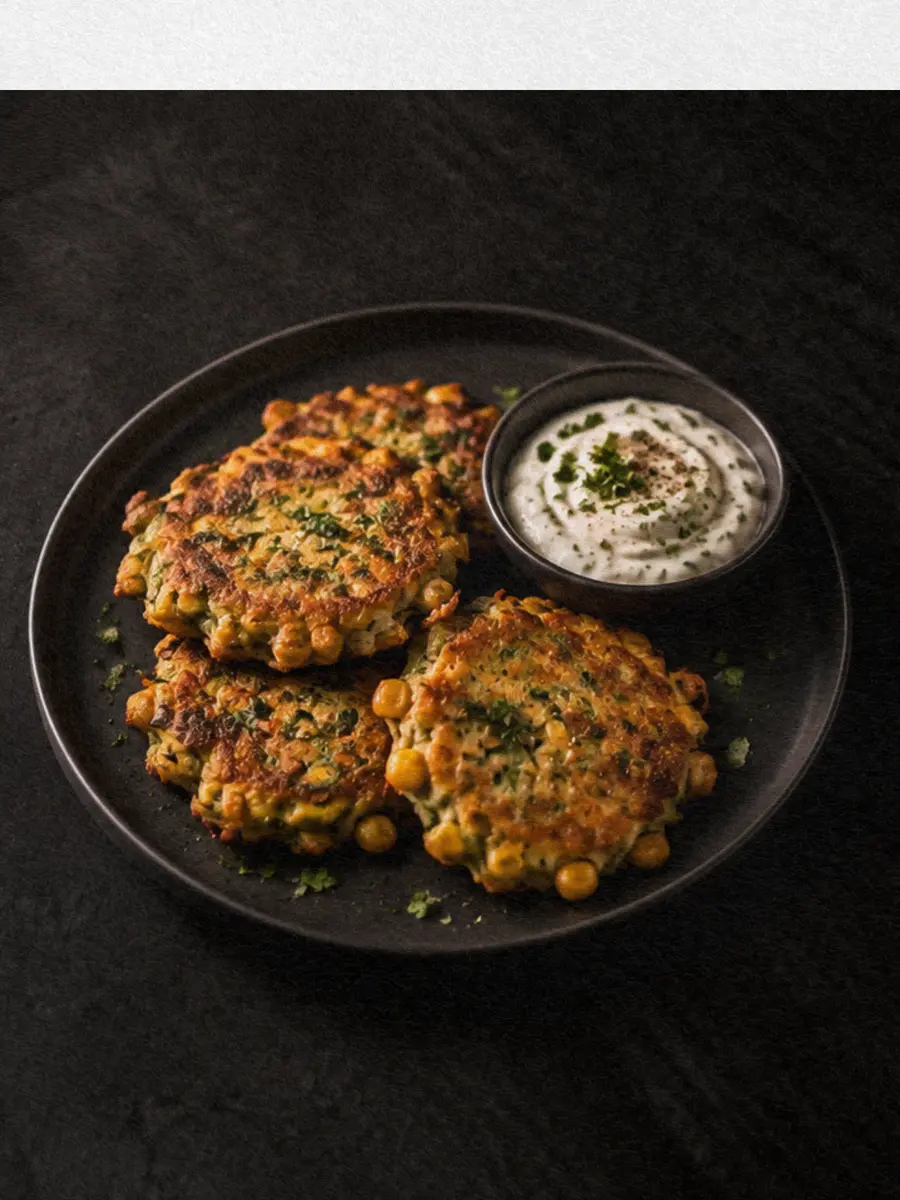 Crispy Courgette and Corn Fritters