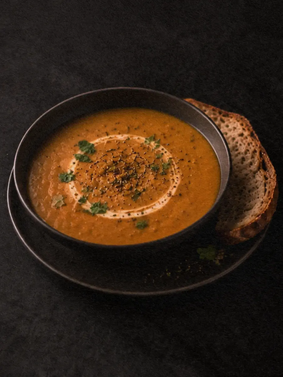 Hearty Carrot and Lentil Cream Soup