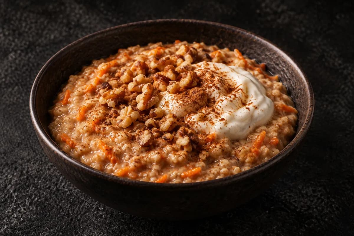 Carrot Cake Protein Oatmeal
