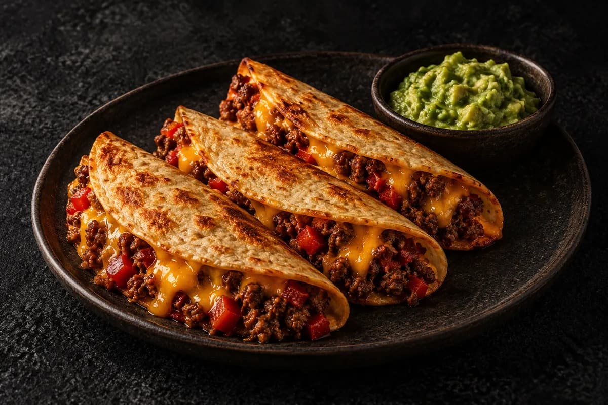 Cheesy Baked Beef Tacos