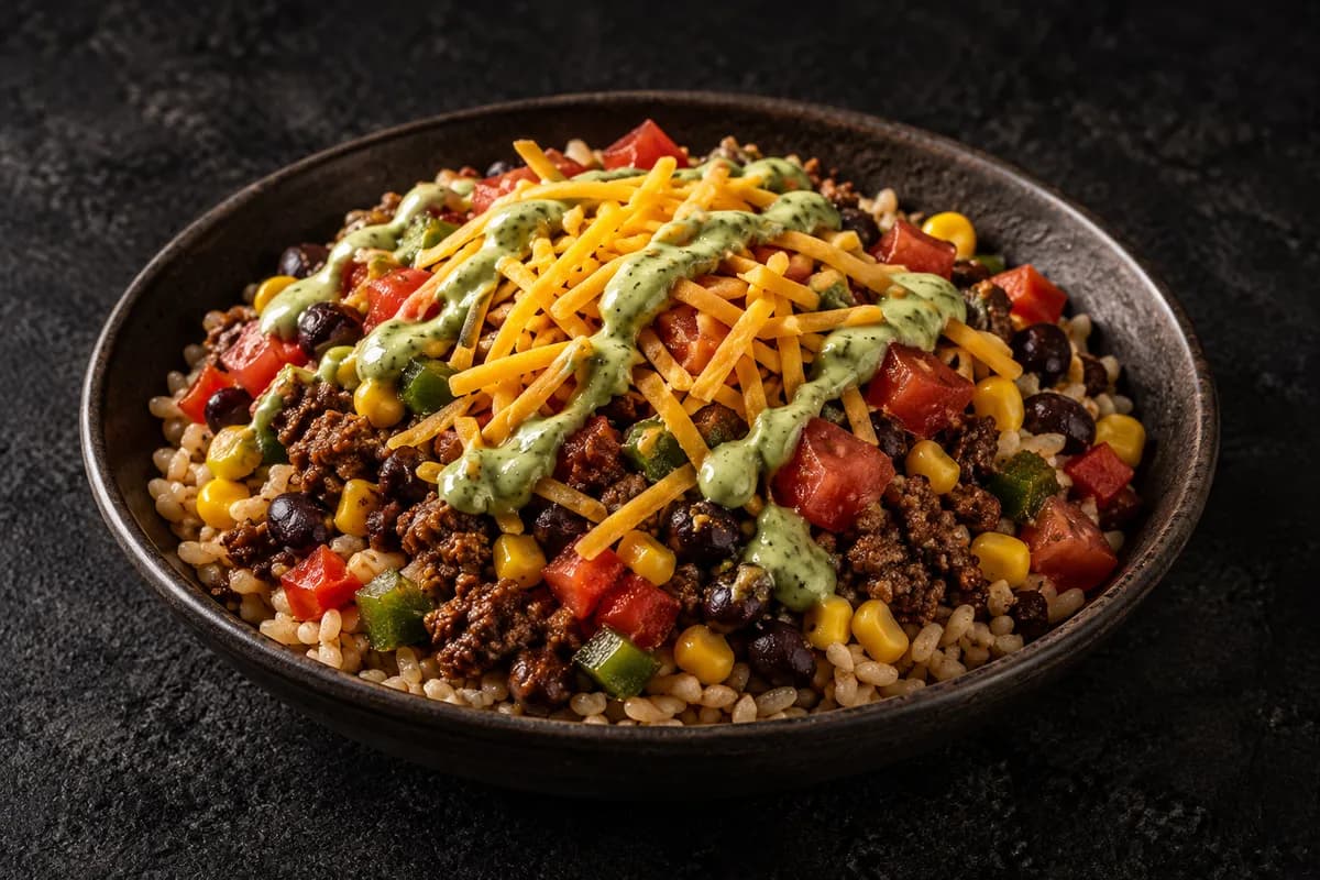 Zesty Beef Burrito Bowls
